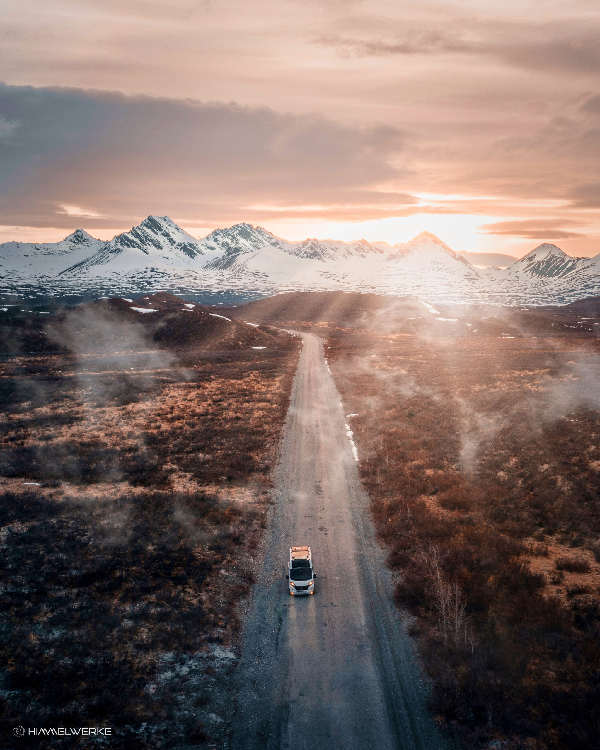 Alaska-Denali-Highway-Sonnenuntergang